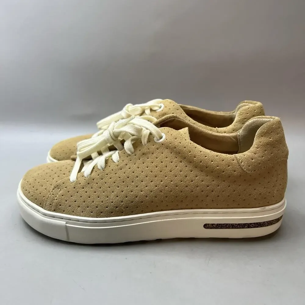 Birkenstock Bend Low Embossed Shoes Women Size 5 Brown Suede Comfort Sneakers